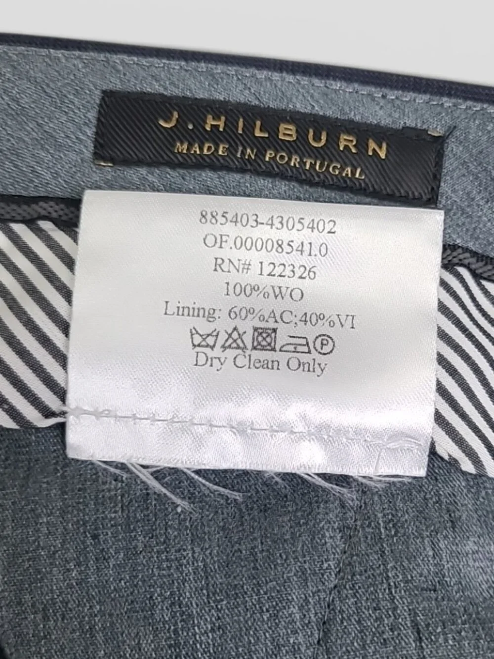 J. Hilburn Italian Wool Flat Front Dress Pants W34xL28